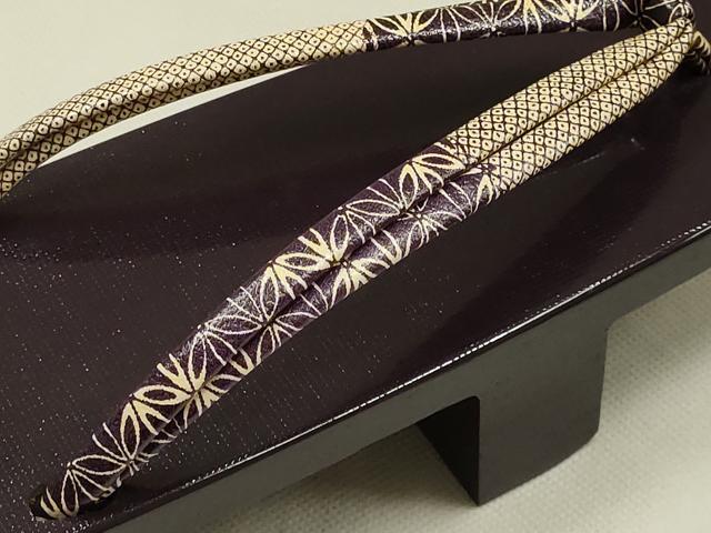 平和屋着物▼和装小物　下駄　おき宗　桐下駄　鼻緒:吉祥柄　逸品　未使用　AABL1984ay