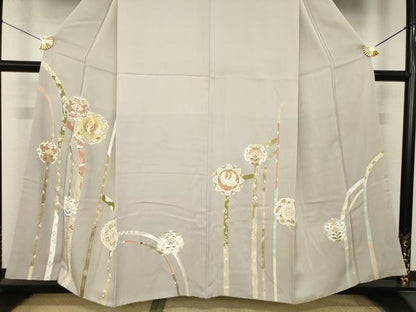 平和屋着物●訪問着　駒刺繍　鳳凰花文　金彩　正絹　逸品　AABL2005ck