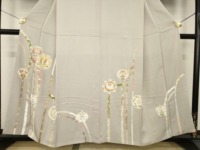 平和屋着物●訪問着　駒刺繍　鳳凰花文　金彩　正絹　逸品　AABL2005ck