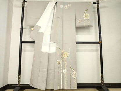 平和屋着物●訪問着　駒刺繍　鳳凰花文　金彩　正絹　逸品　AABL2005ck