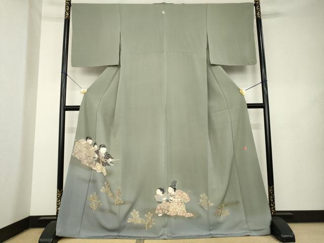 平和屋着物●十日町友禅作家　関口遼一　色留袖　童子　金彩　正絹　逸品　AABL2006ck