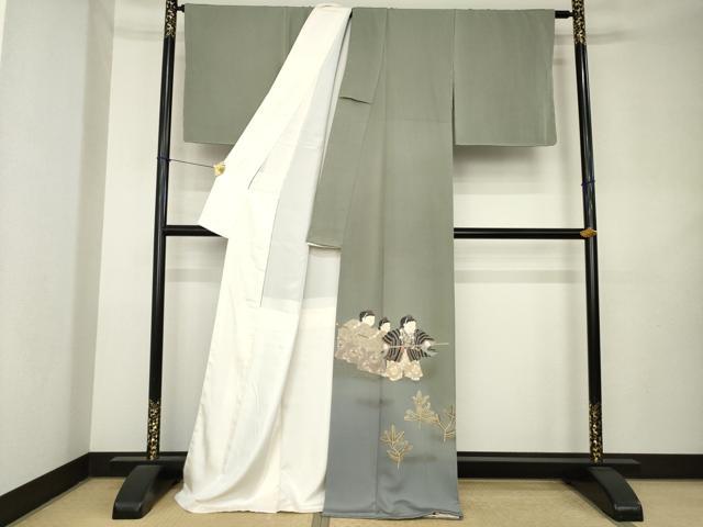 平和屋着物●十日町友禅作家　関口遼一　色留袖　童子　金彩　正絹　逸品　AABL2006ck