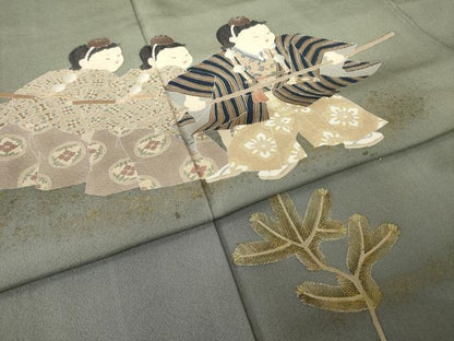 平和屋着物●十日町友禅作家　関口遼一　色留袖　童子　金彩　正絹　逸品　AABL2006ck