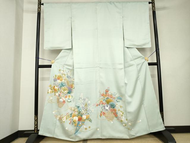 平和屋着物●豪華色留袖　友禅　飾花文　正絹　逸品　AABL2008ck