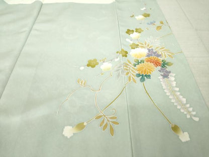 平和屋着物●豪華色留袖　友禅　飾花文　正絹　逸品　AABL2008ck