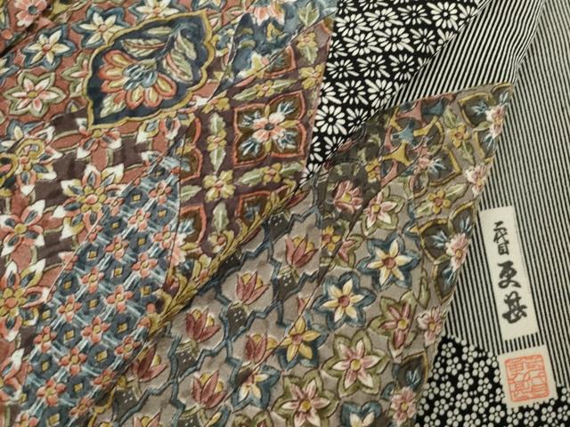平和屋着物●二代目更甚　江戸更紗　訪問着　更紗花文　正絹　逸品　AABL2011ck