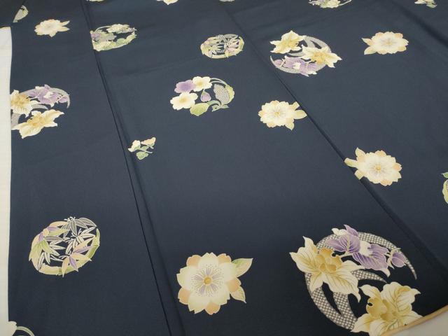 平和屋着物●上質な小紋　花丸文　正絹　逸品　AABL2024ck