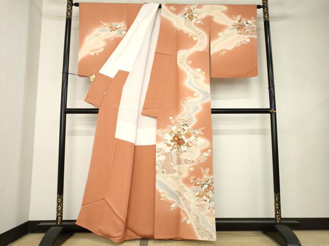 平和屋着物●創業460年・千總　訪問着　道長吉祥文　暈し染め　金彩　高島屋扱い　正絹　逸品　AABL2033ck
