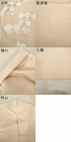 平和屋着物●訪問着　総刺繍　胡蝶蘭　正絹　逸品　AABL2035ck