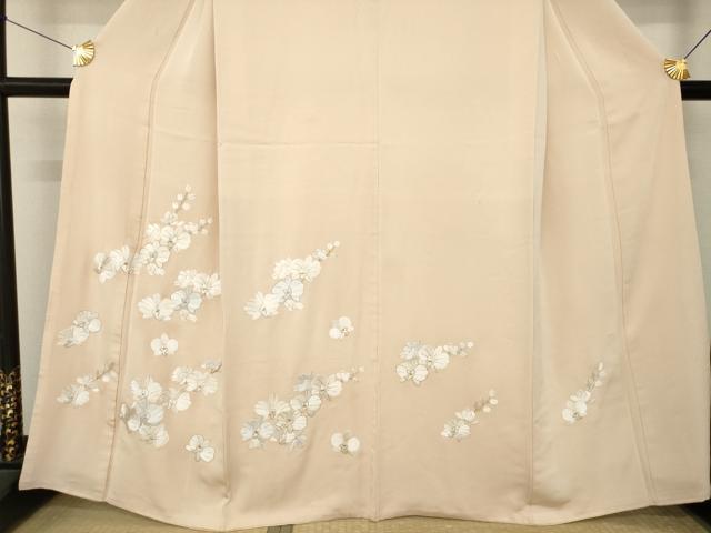 平和屋着物●訪問着　総刺繍　胡蝶蘭　正絹　逸品　AABL2035ck