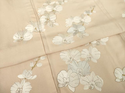 平和屋着物●訪問着　総刺繍　胡蝶蘭　正絹　逸品　AABL2035ck