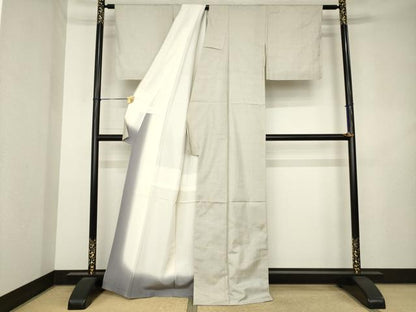 平和屋着物●本場大島紬　白大島　100亀甲　総詰め　正絹　逸品　AABL2036ck