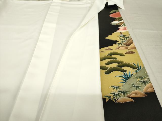 平和屋着物●豪華黒留袖　作家物　風景文　金彩　正絹　逸品　AABL2039ck