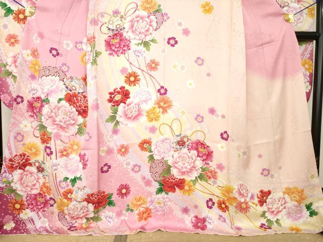 平和屋着物●豪華振袖　刺繍　花毬文　金糸　ロング丈　正絹　逸品　AABL2042ck