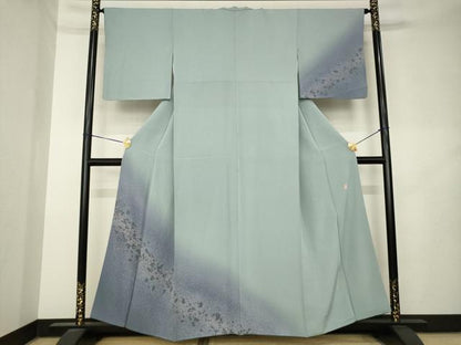 平和屋着物●訪問着　作家物　おかべみつこ　霞文　暈し染め　正絹　逸品　AABL2047ck