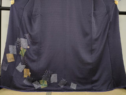 平和屋着物●訪問着　絞り　刺繍　色紙重ね毬文　金糸　金彩　正絹　逸品　AABL2048ck