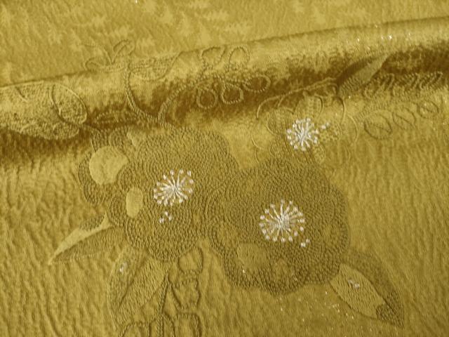 平和屋着物●訪問着　辻が花　中国三大刺繍　相良刺繍　総刺繍　舞花文　銀糸　正絹　逸品　AABL2049ck