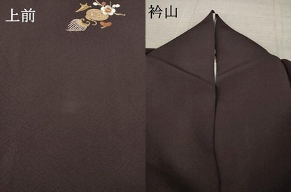 平和屋着物●訪問着　総刺繍　兎花文　金糸　正絹　逸品　未使用　AABL2058ck