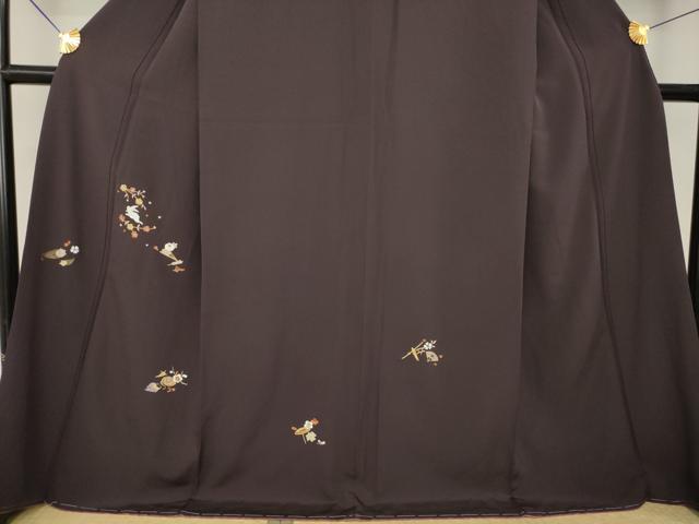 平和屋着物●訪問着　総刺繍　兎花文　金糸　正絹　逸品　未使用　AABL2058ck