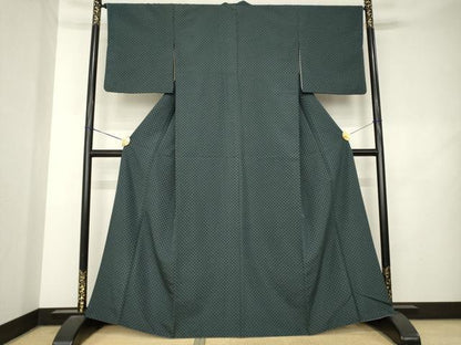 平和屋着物●小紋　市松文　洗える着物　AABL2060ck