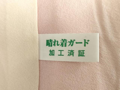 平和屋着物●豪華振袖　舞花文　暈し染め　金銀彩　銀通し地　正絹　逸品　AABL2063ck