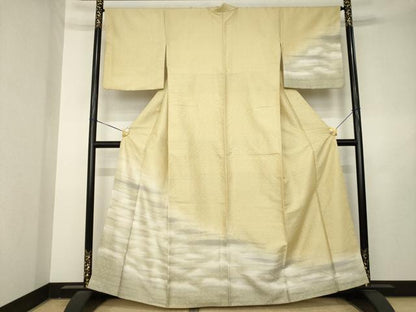 平和屋着物●訪問着　お召地　霞文　暈し染め　正絹　逸品　AABL2067ck