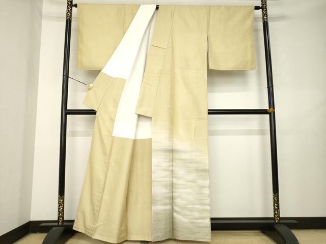 平和屋着物●訪問着　お召地　霞文　暈し染め　正絹　逸品　AABL2067ck