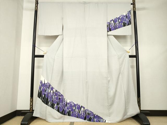 平和屋着物●着物デザイナー　井尻学　訪問着　杜若　正絹　逸品　AABL2070ck