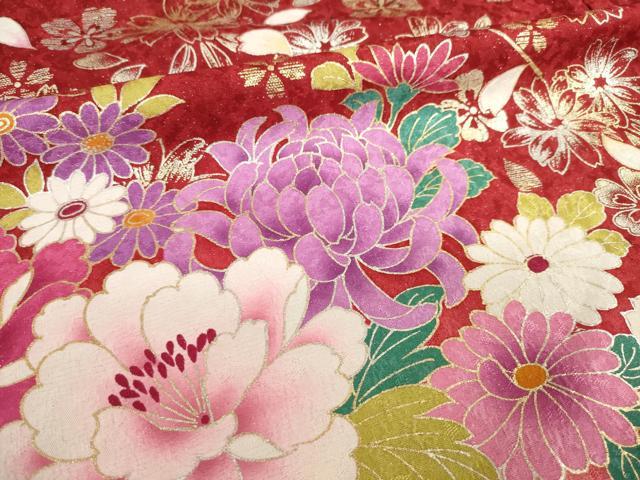 平和屋着物●豪華振袖　花篭文　暈し染め　金銀糸　金銀彩　銀通し地　正絹　逸品　AABL2075ck