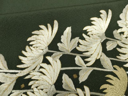 平和屋着物●豪華色留袖　駒刺繍　菊尽くし　金糸　金彩　ますいわ屋扱い　正絹　逸品　AABL2088ck