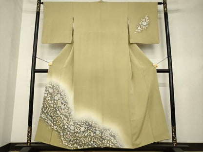平和屋着物●訪問着　辻が花　舞花文　暈し染め　やまと誂製　正絹　逸品　AABL2093ck
