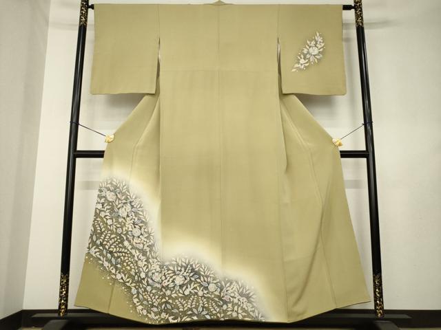 平和屋着物●訪問着　辻が花　舞花文　暈し染め　やまと誂製　正絹　逸品　AABL2093ck