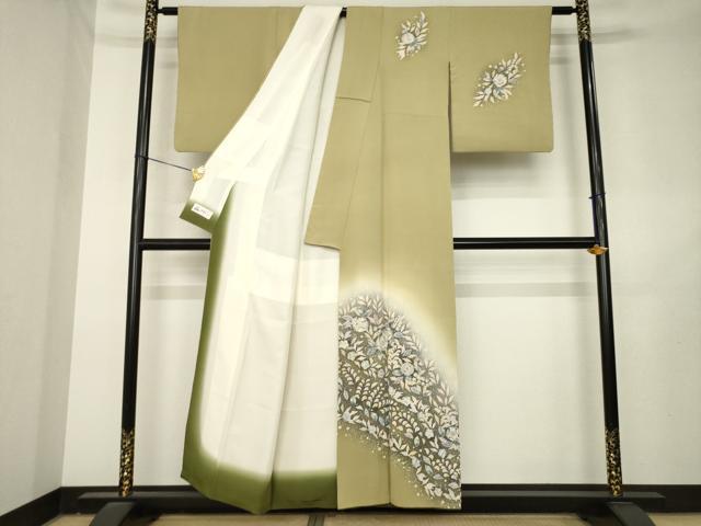 平和屋着物●訪問着　辻が花　舞花文　暈し染め　やまと誂製　正絹　逸品　AABL2093ck
