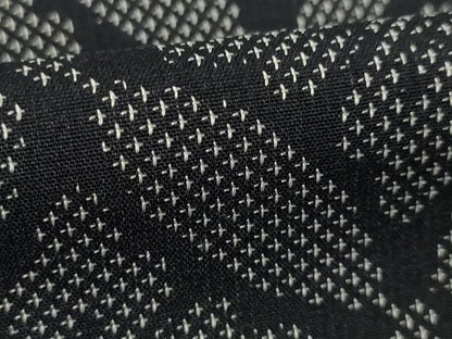 平和屋着物●上質な紬　七宝花文　黒地　正絹　逸品　AABL2095ck