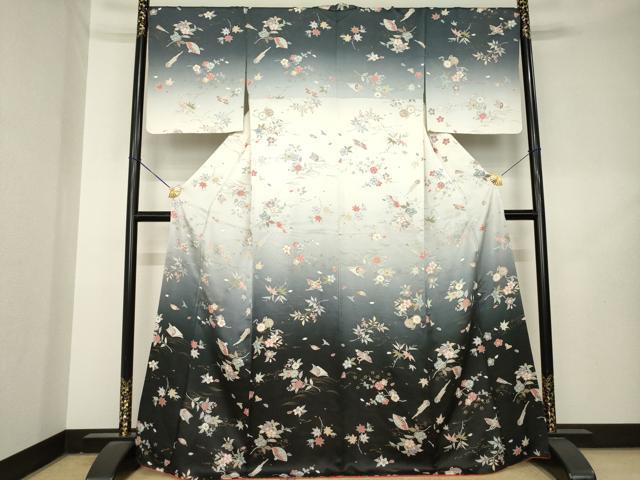平和屋着物●訪問着　器物花文　暈し染め　正絹　逸品　AABL2106ck