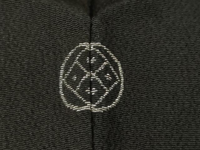 平和屋着物●訪問着　笹竹文　黒地　正絹　逸品　AABL2110ck