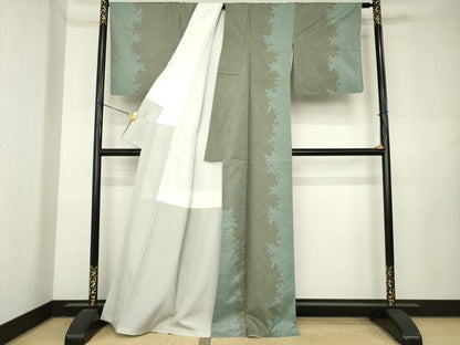 平和屋着物●本場大島紬　染大島　訪問着　間道　正絹　逸品　AABL2119ck