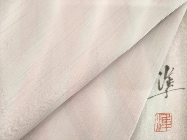 平和屋着物●上質な小紋　作家物　斜縞　正絹　逸品　AABL2120ck