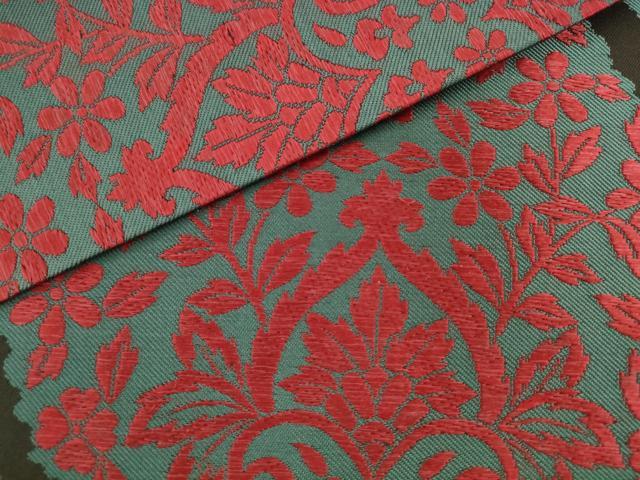 平和屋着物●西陣　川島織物　九寸名古屋帯　唐織　草花文　正絹　逸品　AABL2122pf