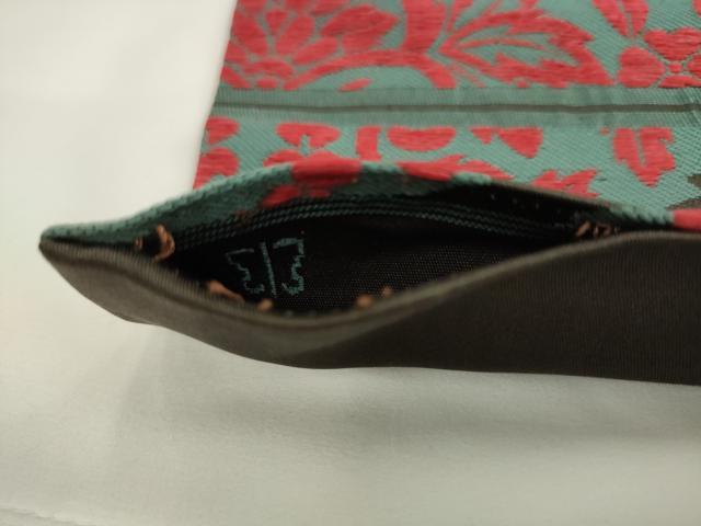 平和屋着物●西陣　川島織物　九寸名古屋帯　唐織　草花文　正絹　逸品　AABL2122pf