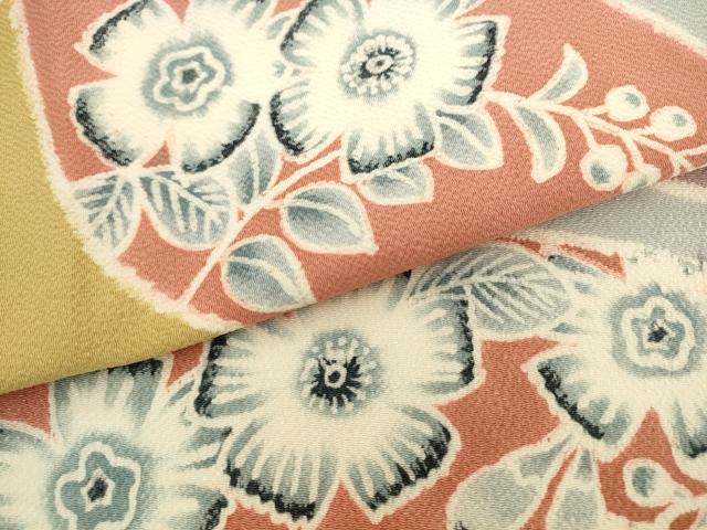 平和屋着物●九寸名古屋帯　辻が花　鬼しぼ縮緬　正絹　逸品　AABL2154pf
