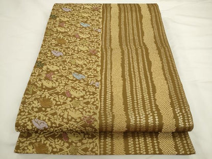 平和屋着物●両面六通柄袋帯　間道　正絹　逸品　AABL2170pf