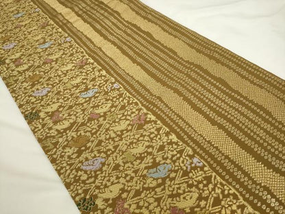 平和屋着物●両面六通柄袋帯　間道　正絹　逸品　AABL2170pf