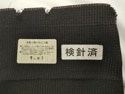 平和屋着物●本場筑前博多織　両面半幅帯　流水草花文　金糸　協和織工場謹製　証紙付き　正絹　逸品　AABL2183pf