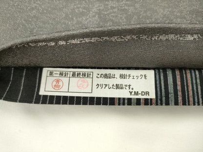 平和屋着物●太鼓柄袋帯　手描き　花鳥文　銀通し地　正絹　逸品　AABL2188pf