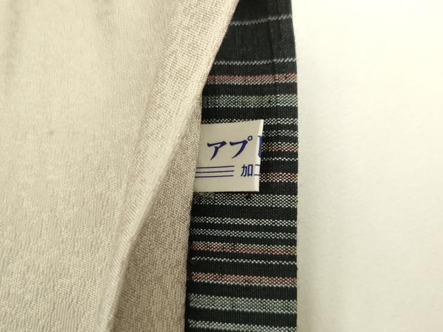 平和屋着物●太鼓柄袋帯　手描き　花鳥文　銀通し地　正絹　逸品　AABL2188pf