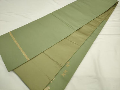 平和屋着物●龍村晋謹製　太鼓柄袋帯　長生殿錦　金銀糸　正絹　逸品　AABL2196pf