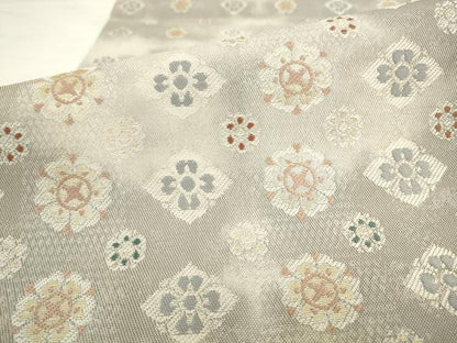平和屋着物●両面六通柄袋帯　飾花文　金糸　やまと誂製　正絹　逸品　AABL2203pf