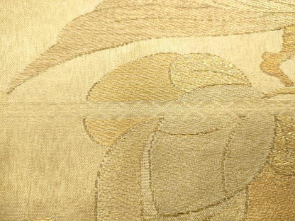 平和屋着物●洛風林　工芸帯地　六通柄袋帯　鳳凰花文　金糸　正絹　逸品　AABL2204pf