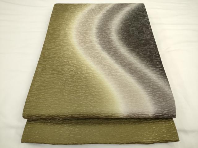 平和屋着物●太鼓柄袋帯　流水文　銀通し地　正絹　逸品　AABL2205pf